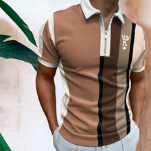Laden Sie das Bild in den Galerie-Viewer, Lässiges kurzärmliges Poloshirt mit Digitaldruck für Herren