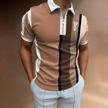 Laden Sie das Bild in den Galerie-Viewer, Lässiges kurzärmliges Poloshirt mit Digitaldruck für Herren