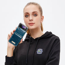 Laden Sie das Bild in den Galerie-Viewer, Luxuriöse Leder Fallschutzhülle für Samsung Galaxy Z Flip 3