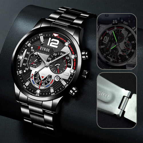 Modische Wasserdichte Leuchtende Quarzuhr