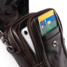 Laden Sie das Bild in den Galerie-Viewer, Multifunktionale Brieftasche Umhängetasche Gürteltasche aus Leder für Herren