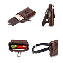 Laden Sie das Bild in den Galerie-Viewer, Multifunktionale Handy-Gürteltasche Aus PU-Leder