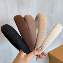 Laden Sie das Bild in den Galerie-Viewer, Neues einfarbiges breites weiches elastisches Haarband