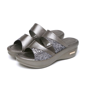 Neue Glänzende Bequeme Sommersandalen