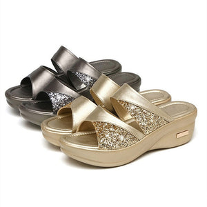 Neue Glänzende Bequeme Sommersandalen