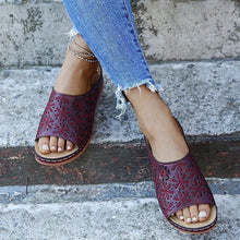 Laden Sie das Bild in den Galerie-Viewer, Orthopädische Fußgewölbe Sandalen aus Leder mit weichem Fußbett