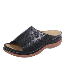 Laden Sie das Bild in den Galerie-Viewer, Orthopädische Fußgewölbe Sandalen aus Leder mit weichem Fußbett