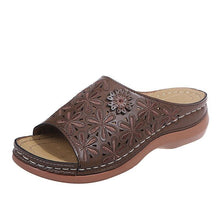 Laden Sie das Bild in den Galerie-Viewer, Orthopädische Fußgewölbe Sandalen aus Leder mit weichem Fußbett