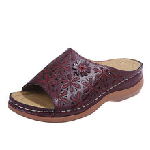Laden Sie das Bild in den Galerie-Viewer, Orthopädische Fußgewölbe Sandalen aus Leder mit weichem Fußbett