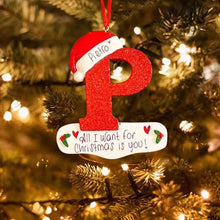 Laden Sie das Bild in den Galerie-Viewer, Weihnachtlicher dekorativer Buchstabenanhänger
