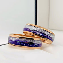 Laden Sie das Bild in den Galerie-Viewer, Personalisierter lila Ring Aus Wolframstahl
