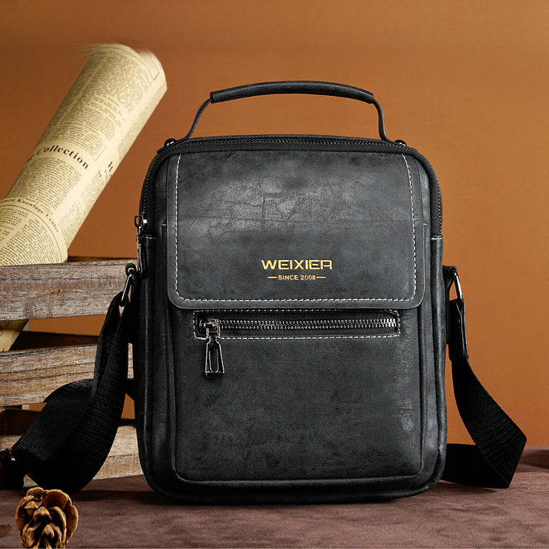 Retro kleine Umhängetasche aus Leder für Herren