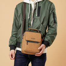 Laden Sie das Bild in den Galerie-Viewer, Retro kleine Umhängetasche aus Leder für Herren