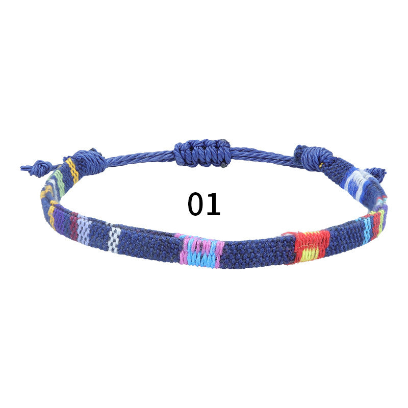 Geflochtenes Regenbogen-Armband