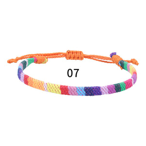 Geflochtenes Regenbogen-Armband
