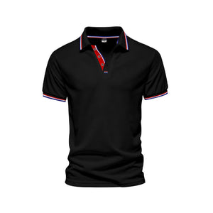 Einfarbiges Poloshirt mit Reverskragen