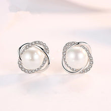 Laden Sie das Bild in den Galerie-Viewer, Schlichte Perlen Ohrstecker aus S925-Sterlingsilber