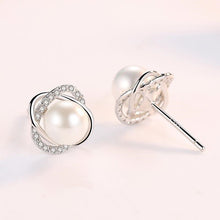 Laden Sie das Bild in den Galerie-Viewer, Schlichte Perlen Ohrstecker aus S925-Sterlingsilber