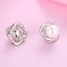 Laden Sie das Bild in den Galerie-Viewer, Schlichte Perlen Ohrstecker aus S925-Sterlingsilber
