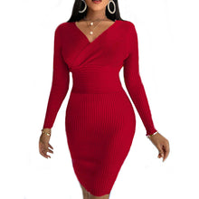 Laden Sie das Bild in den Galerie-Viewer, Sexy Hochelastisches Strickkleid