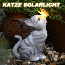 Laden Sie das Bild in den Galerie-Viewer, Solar Katzen Gartendekoration aus Kunstharz