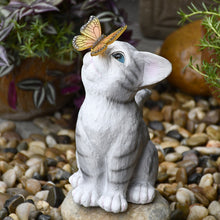Laden Sie das Bild in den Galerie-Viewer, Solar Katzen Gartendekoration aus Kunstharz