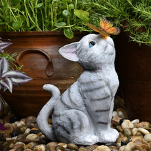 Laden Sie das Bild in den Galerie-Viewer, Solar Katzen Gartendekoration aus Kunstharz