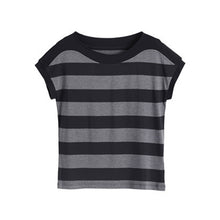 Laden Sie das Bild in den Galerie-Viewer, Sommer Gestreiftes Lockeres T-Shirt