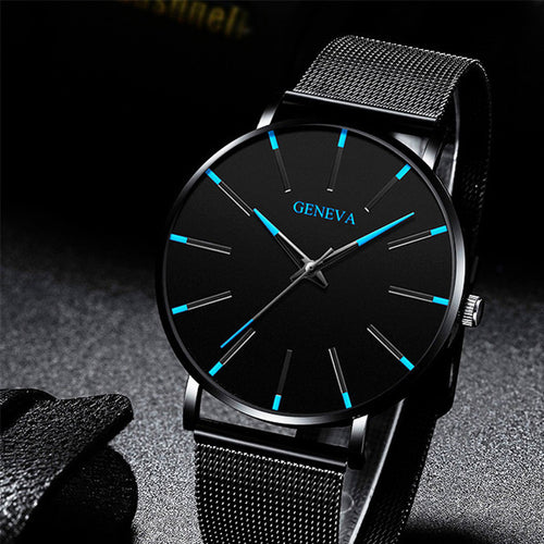 Sportliche Geschäftliche Quarzuhr mit Leuchtnadel