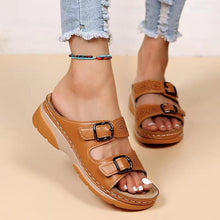 Laden Sie das Bild in den Galerie-Viewer, Stilvolle Lässige Sandalen Mit Flachen Sohlen