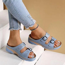 Laden Sie das Bild in den Galerie-Viewer, Stilvolle Lässige Sandalen Mit Flachen Sohlen