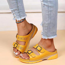 Laden Sie das Bild in den Galerie-Viewer, Stilvolle Lässige Sandalen Mit Flachen Sohlen