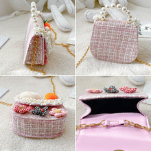 Laden Sie das Bild in den Galerie-Viewer, Süße Handtasche mit Perle aus Baumwolle für Kinder