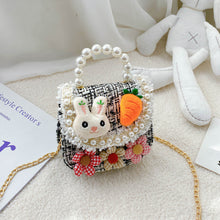 Laden Sie das Bild in den Galerie-Viewer, Süße Handtasche mit Perle aus Baumwolle für Kinder