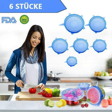 Laden Sie das Bild in den Galerie-Viewer, Silikon-Stretchdeckel, 6STK
