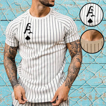 Laden Sie das Bild in den Galerie-Viewer, Gestreiftes Sommer-T-Shirt für Herren mit Rundhalsausschnitt