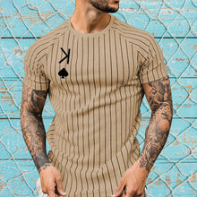 Laden Sie das Bild in den Galerie-Viewer, Gestreiftes Sommer-T-Shirt für Herren mit Rundhalsausschnitt