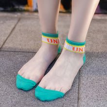 Laden Sie das Bild in den Galerie-Viewer, Transparente Farbige Socken Für Frühling/Sommer