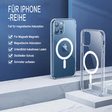 Laden Sie das Bild in den Galerie-Viewer, Transparente magnetische kabellose Ladehülle für iPhone