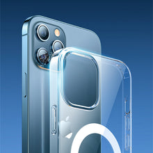 Laden Sie das Bild in den Galerie-Viewer, Transparente magnetische kabellose Ladehülle für iPhone