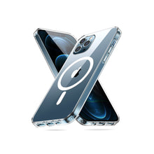 Laden Sie das Bild in den Galerie-Viewer, Transparente magnetische kabellose Ladehülle für iPhone