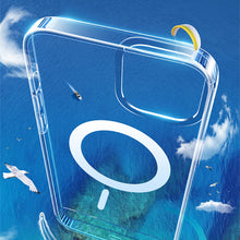 Laden Sie das Bild in den Galerie-Viewer, Transparente magnetische kabellose Ladehülle für iPhone