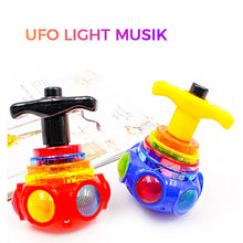 Laden Sie das Bild in den Galerie-Viewer, Glitzer UFO Musik Glänzendes KreiselSpielzeug