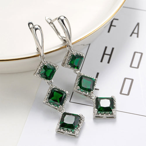 Übertrieben Lange Zirkonohrringe