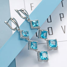 Laden Sie das Bild in den Galerie-Viewer, Übertrieben Lange Zirkonohrringe