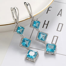 Laden Sie das Bild in den Galerie-Viewer, Übertrieben Lange Zirkonohrringe