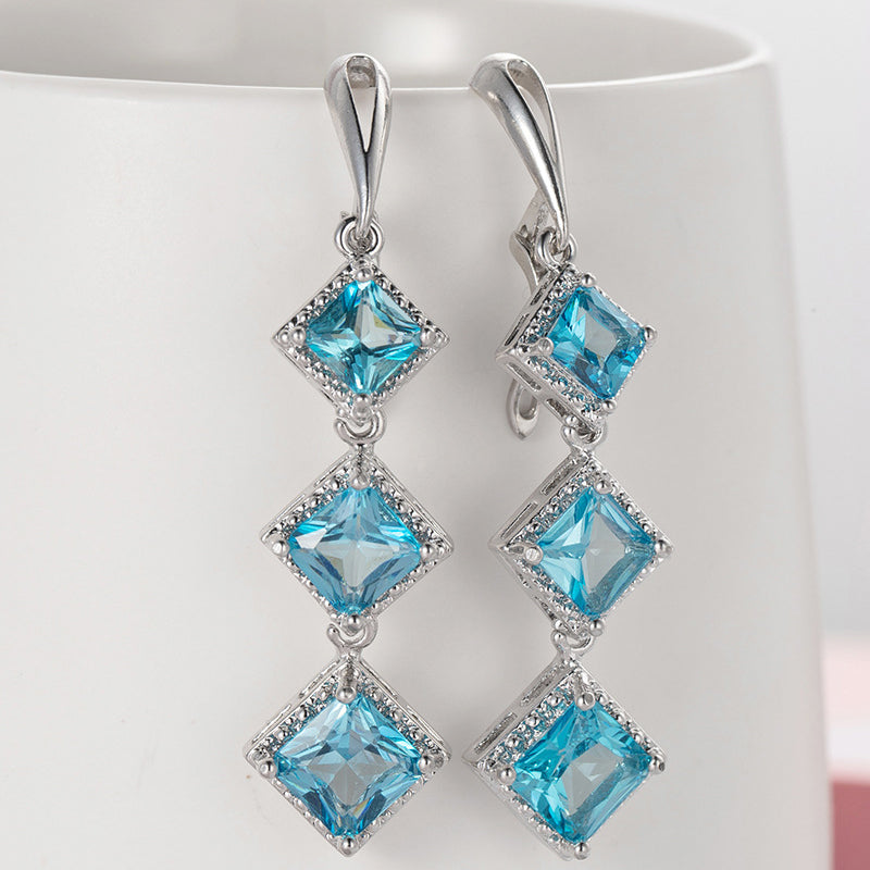 Übertrieben Lange Zirkonohrringe