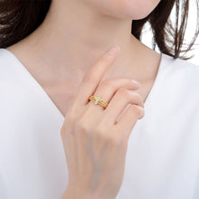 Laden Sie das Bild in den Galerie-Viewer, Verstellbarer Geschichteter Kreuz-Ring