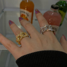 Laden Sie das Bild in den Galerie-Viewer, Verstellbarer modischer einfacher Diamant Kubikzirkonia Ring