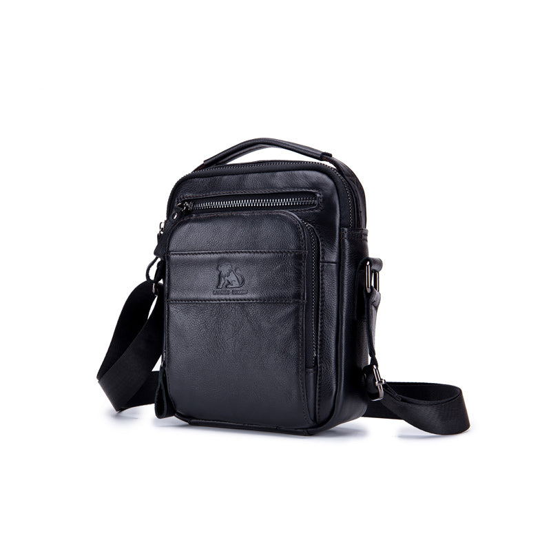 Vertikale quadratische Umhängetasche aus Leder für Herren